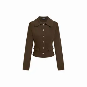 Cider Collar Long Sleeve Metal Button Coat SwimWeek