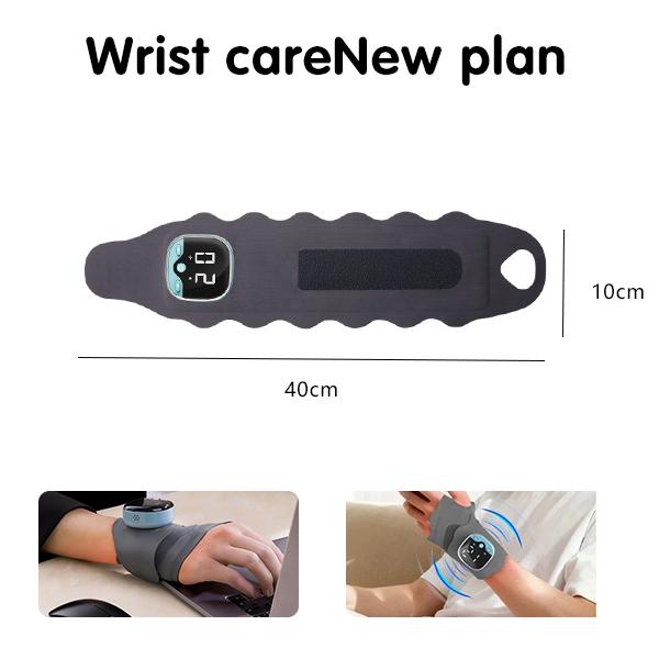 Electric Wrist Massager with Heat, Cordless Hand Massager for Carpal Tunnel, 5 Modes 9 Intensities, Portable Wrist Brace for Tendonitis, Arthritis, Wrist Pain Relief, Rechargeable Wrist Care Device for Home Office