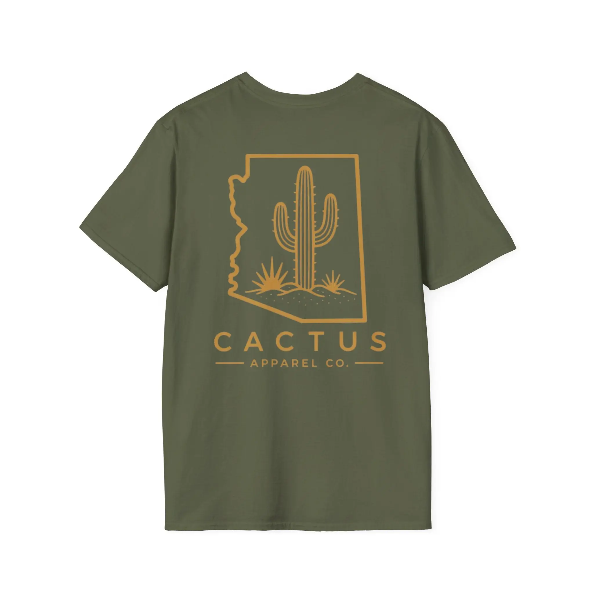 Cactus Apparel Co. Logo T-Shirt — OD Green/Bronze Logo Tee