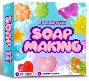 Soap Making Kit Series - Soap Making Supplies with Glycerin Soap Base, Silicone Molds, Fragrance Oils, Pigments & More (Colorful Beginner Soap Making Kit)