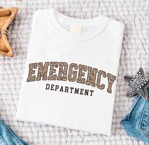 Gildan Emergency Department Shirt for Women Soft Breathable Cotton Tee Classic Fit Everyday Comfort ER Nurse Gift