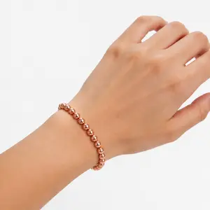 PEALICIOUS  Pure Copper Bracelets for Women,  99.99% Pure Copper as Gifts for Mom Wife,  Copper Jewelry Elastic Beads Bracelets