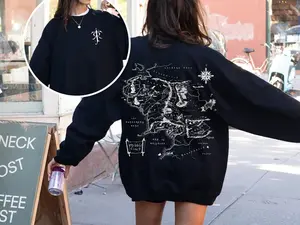 LOTR Shirt, JRR Tolkien Shirt, Lord of the Rings Merch, LOTR Sweatshirt, Middle Earth Map Shirt