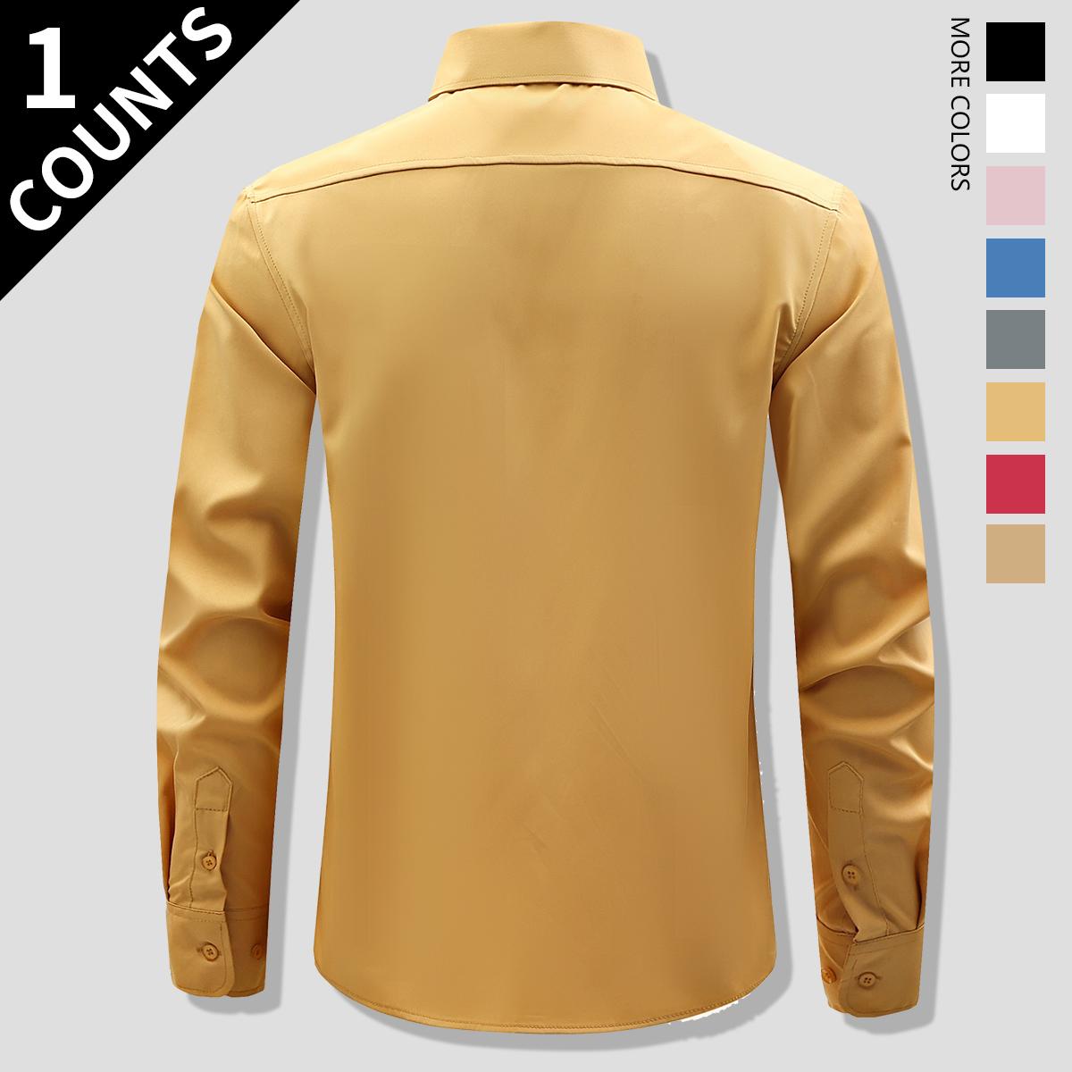 Men's Classic Slim Fit Dress Shirt – Professional Long Sleeve Button-Down – Versatile Tailored Look for Business, Weddings, and Everyday Essentials