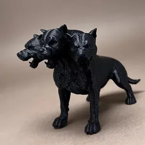 3D Printed Three-Legged Dog Miniature Statue, Realistic Design, Home Decor Dark Series, Decorative Sculptures, Suitable for Christmas Halloween Thanksgiving