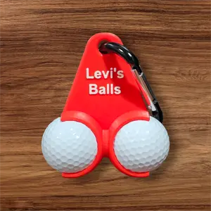 Levi's Balls Funny Customized 3D Golf Ball Holder with Carabiner Clip for Golf Enthusiasts Sturdy Portable Perfect Holiday Gift