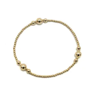 Nantucket 2x6 14K Gold Filled Beaded Bracelet