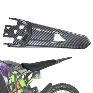 Extended Tail Fender for Surron Light Bee X S, Imitation Carbon Fiber Longer Rear Fender for Segway X260 X160 Electric Dirt Bike,Extra Long Mudguard Tail Fender for Suron (Water Transfer)