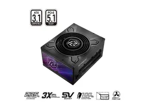 ASRock Phantom Gaming PG-850PSF 850W 80 PLUS GOLD & Cybenetics PLATINUM Full Modular Power Supply, ATX3.1 & PCIe5.1 Ready with Dual Color 12V-2x6 Cable, 10 Years Warranty