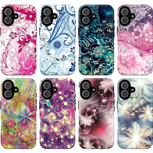 Abstract Floral Art Phone Case – Colorful Swirl Flower Aesthetic Vintage Pattern Cover for iPhone 17 16 15 14 13 12 11