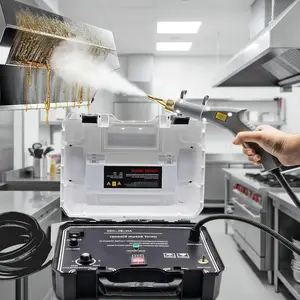 3500W High Pressure Steam Cleaner, Portable Steamer Machine Tankless Heavy Duty for Car Commercial Home Use, Deep Clean Grout Tile Kitchen Bathroom