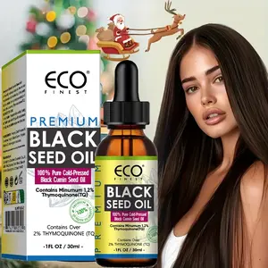 1oz ECO FINEST Black Seed Oil - Unisex Adult, Cold Pressed Black Seed Oil, Liquid Pure Black Seed Oil Moisturizes Hair Facial Body, Suitable for Normal Hair Types, Moisturizes Fall and Winter Light Beige