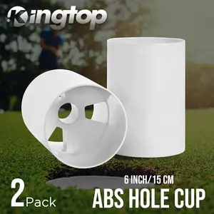 KINGTOP 6 Inches Golf Hole Cup – Fit PGA/USGA Regulations, Golf Accessories for Backyard Practice Putting Green, 2-Pack