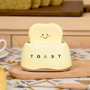 【Summer Vibes】Cute Toast Night Light - Rechargeable LED Table Lamp, Kawaii Food Mood Light, Aesthetic Bedroom & Dorm Room Decor, Creative Bedside Reading Lamp, Unique Gift for Kids, Teens & Friends