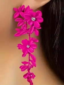 Flower Design Dangle Earrings, Fashionable Jewelry for Women, Daily Clothing Decor, Trendy All-match & Exquisite Jewelry for Birthday Gift, Lightweight Earring