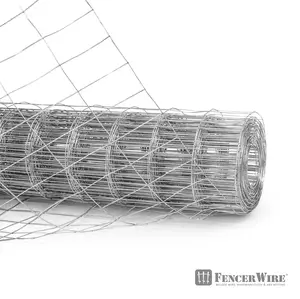 Fencer Wire 14 Gauge Galvanized Welded Wire with Mesh Size 2 inch by 4 inch, Multiple Sizes