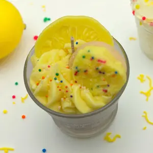 Unique Candle Designs By Kaneca- Lemon Cookie Candle. 13 oz. Large Dessert Candle