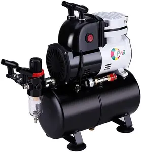 OPHIR Professional Airbrush Air Compressor Airbrush Spray Gun Kit with 110V 220V Airbrushing Air Tank for Hobby Model Tanning Wall Car Paint to 86PSI Pressure