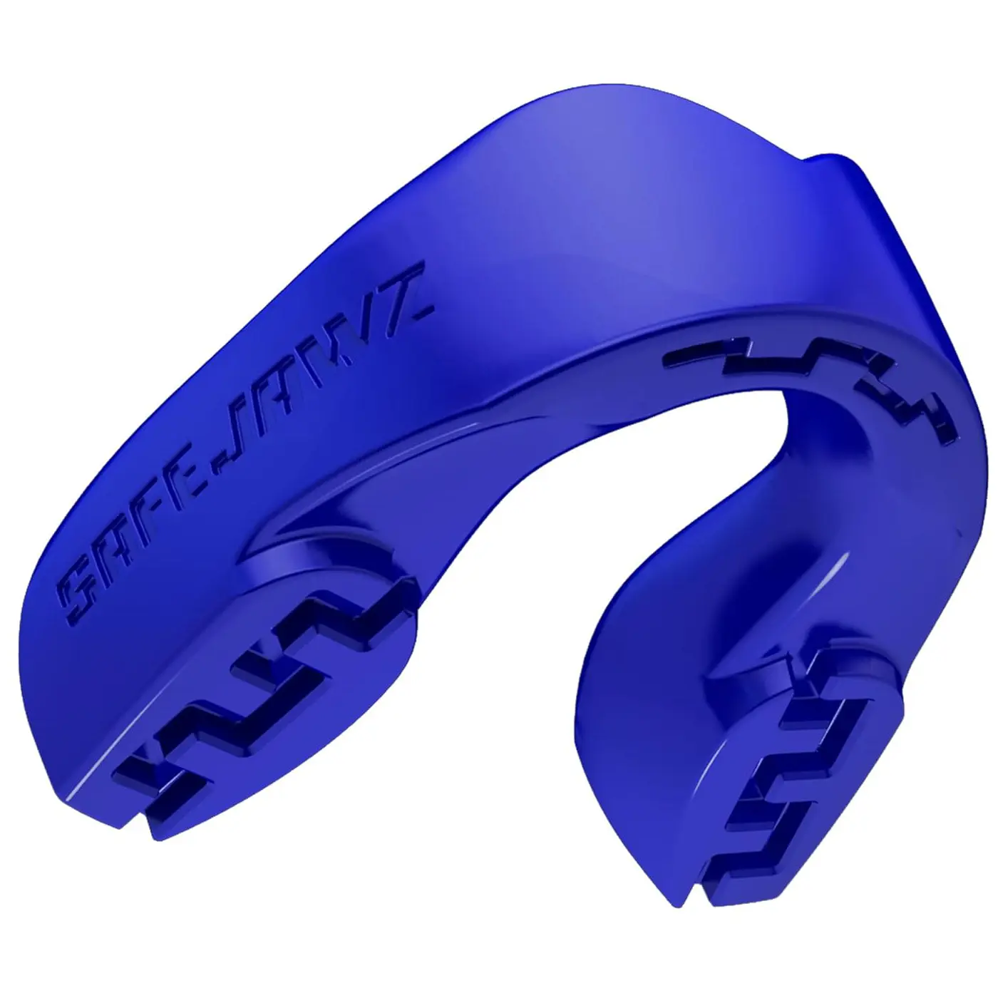 SafeJawz INTRO Slim Fit Sports Mouth Guard with Case for Football, Basketball, MMA, Hockey, Lacrosse, Wrestling - Adult 12+ Years - BLUE, Class-Leading Protection