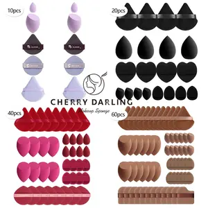 10/20/40/60pcs Multi-Functional Makeup Sponges, Latex-Free Wet and Dry Beauty Blending Tools for Flawless Foundation, Suitable for All Skin Types
