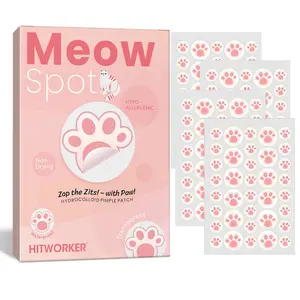144pcs Cat Paw Acne Patches, Local Treatment for Acne, Quick Relief for Redness Swelling, Cute Design, Gentle on Skin, Easy to Use