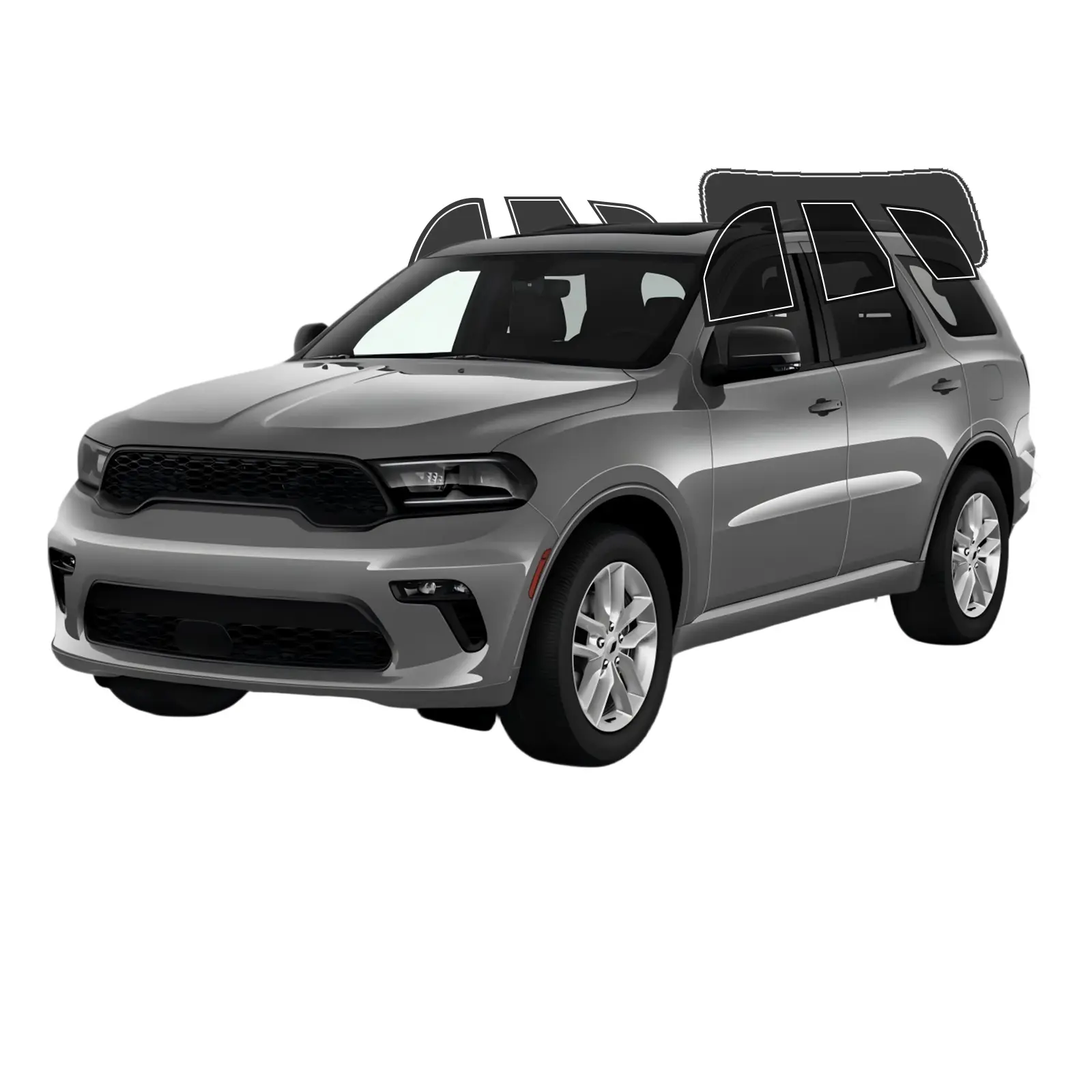 Precut Window Tint Film For Dodge Durango 2011-2023 Window 2Ply Anti-Shatter, UV Block, Privacy Protection, Easy Install, No Trimming Needed,Heat & Glare Reduction, Tint For Car Windows, Privacy Glass Tint Window Films & Solar Protection