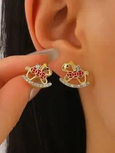 Elegant Horse Earrings, Unique Design, Lightweight Luxury, Perfect for Daily Wear, Ideal for Friends & Sisters, Stylish Jewelry Gift