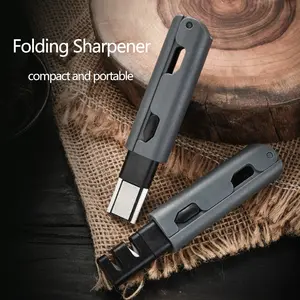 Portable Folding Knife Sharpeners, Manual Design for Kitchen & Outdoor Use, Comfortable Grip for Daily Living Essentials