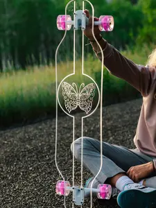 Ghost Long Board Butterfly LED 40" Longboard Skateboard
