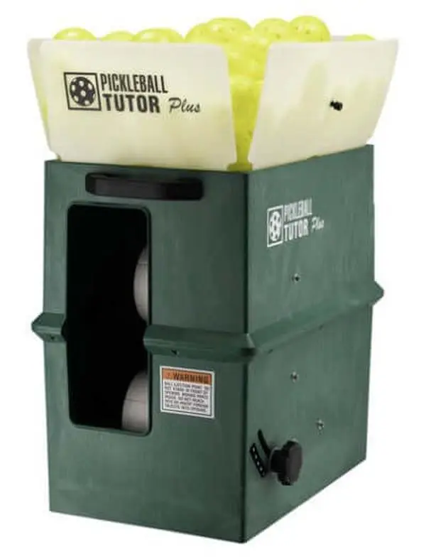 Tutor Plus Pickleball Ball Machine with Wireless Remote-2 Line Oscillation-Electronic Elevation Options