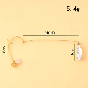 New Water Drop Ear Hooks for Women Simple Design Rhinestone Hanging Earrings High-end Earrings with Elegant Teardrop Shape