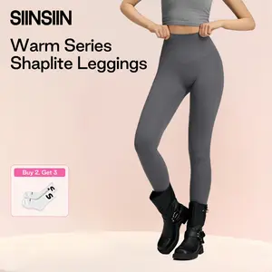 SIINSIIN Warm Series Shaplite Lightweight Versatile High-Waisted Shaping Leggings Moisture-Wicking Breathable Tummy Control Yoga Pants High-Elastic Workout Leggings for Running Cycling & Fitness Gym Bottoms