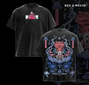 Jiraiya Tee, Double Sided Vintage Washed Unisex Streetwear T-Shirt, Anime Graphic Top Inspired By Narutoo’s Legendary Sannin