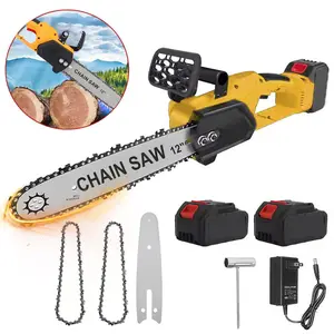 12 inch Chainsaw Cordless,Handheld Electric Power Chain Saw with Battery for Tree Trimming Wood Cutting, Best Gifts for Father, Dad, Husband, Men