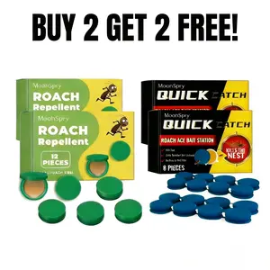 Household Essential Roach Control Bait Buy 2 Get 2 FREE- Fits Refrigerator Backs, Microwave Gaps & StoveUndersides, Blocks Nesting in Warm Zones cockroachpowerful long-lasting effect trap household items