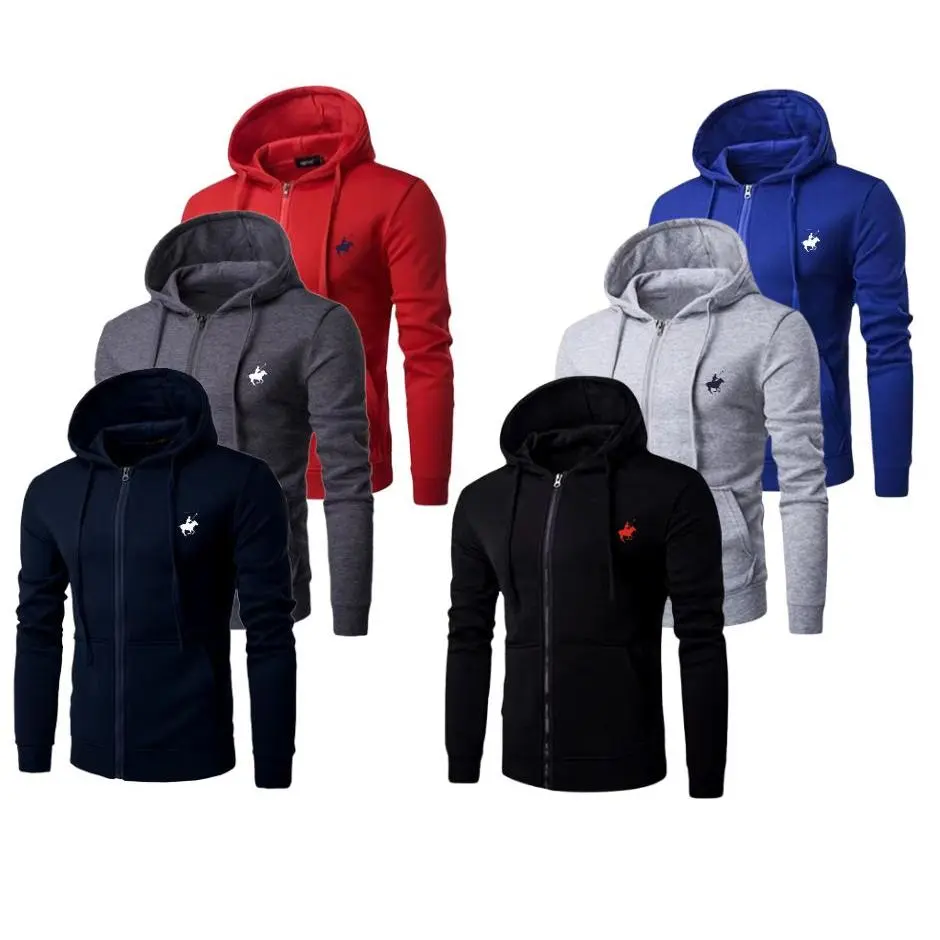 (3-Pack) Men's Basic Essential Full-Zip Fleece Hoodies (3-Pack) Men's Basic Essential Full-Zip Fleece Hoodies