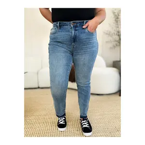 Judy Blue Full Size Mid Rise Rigid Magic Release Hem Jeans