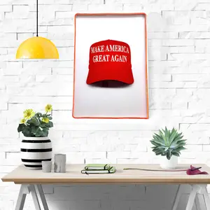 Epoxy Resin Frame Personalize neon frames customized Donald Trump Cap Make América Great Again 17'' Width x 27'' height Photo Decor