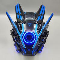 Blue light bar with dual wings + side li