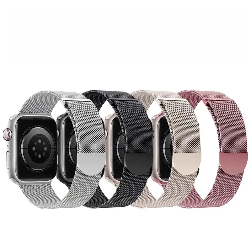 Milanese Loop Sports Wristband, Apple Watch Accessory, Wearable with Double-Link Round-Tail Mesh Design, Compatible with Series 1-11/Ultra 3/SE 3, Accessories