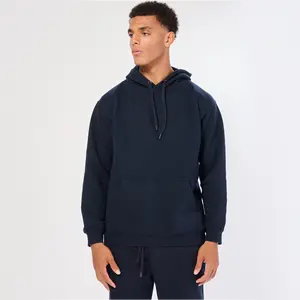 PULLOVER HOOD WITH DRAWSTRINGS by Axism Cotton Fleece Menswear Soft Stylish Loose Plush Sweaters Polyester Ring