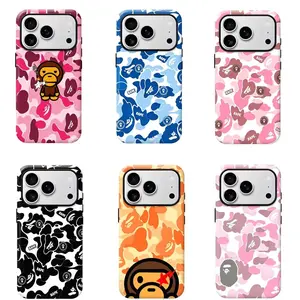 Bape Protective Camo Streetwear Phone CaseSuitable for iPhone 17/16/15/14/13/12/11 ProMax/Plus and Samsung Galaxy S23FE/22/23Impact Resistant Hard Case with ImpactDispersion Technology & Flexible Rubber LinerGlossy Finish UV Protected 2-Piece Design