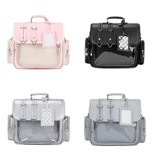 Lolita JK Transparent Mochilas Mujer Y2K Mochila Preppy Style Ita Bag High Capacity Bolsas Commuter Backpack Bags for Woman