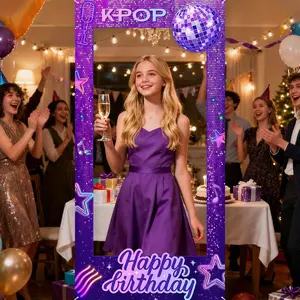 2D Flat Banner 1pc, Disco Ball Photo Decoration, Polyester Material, Disco Ball, Stars, Notes, Microphone Pattern, Party Background, Party Decorations Banners