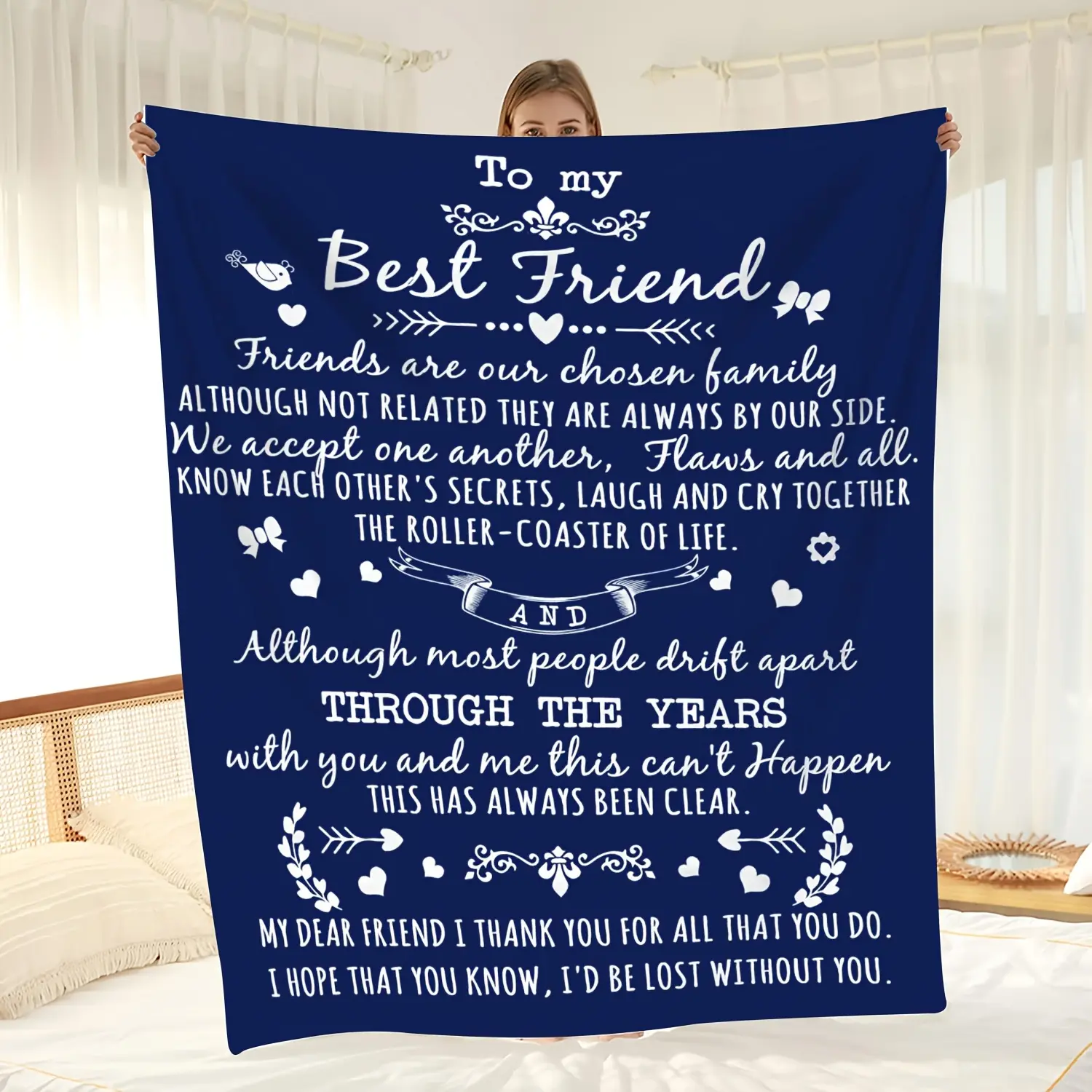 A Gift Blanket for My Best Friend a Holiday Present a Birthday Present a Soft Flannel Sofa Blanket