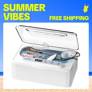 Ultrasonic Cleaner with 48KHz Freq, Stainless Steel Tank, Dual Modes for Jewelry and Glasses, Home Bathroom Sterilizer