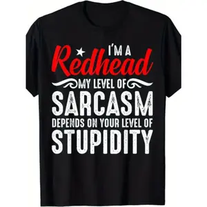 Funny Redhead T-Shirt for & - Retro redhead humor graphic Tee, Comfortable Breathable Cotton Casual Shirt, Funny Gift for redheads, Year-Round Wear