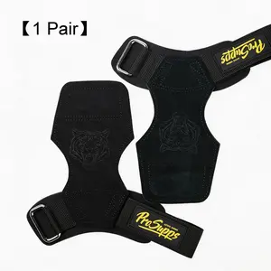 Leather Weightlifting Wrist Straps – 4mm Thick, Double Layer, Padded Grip for Deadlift & Gym