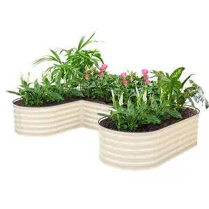 17" Tall U Shaped Standard Size Raised Garden Bed 8.5x5.5 | VEGEGA
