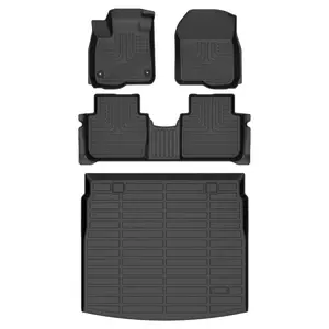 KELCSEECS Honda CR-V 2023-2026 & CR-V Hybrid Floor Mats & Cargo Liners All-Weather TPE Front & Rear Row & Trunk Mats  Accessories Non-Slip Custom Fit Waterproof Easy Clean Eco-Friendly Safe Durable 3D Laser Scans